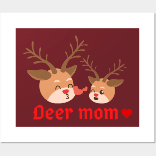 Christmas reindeer mom Posters and Art